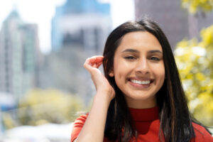 woman with nice smile